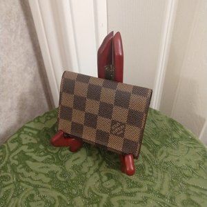 Louis Vuitton Card Case Organizer Wallet Damier Ebene